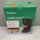 Tastyle Single Serve Coffee Maker for K Cup and Ground Coffee | Brew up to 16 Oz, Fits 7.3'' Travel Mug | Hot, Bold & Over Ice | Compact for Office, RV& Hotel, Classic Black (3.0 Version)