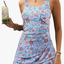 VIMPUNEC Women One Piece Swim Dress Swimsuit Tummy Control Modest Swim Skirt Bathing Suit Size L