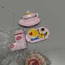 Cute Pink Aesthetics Kitchen Refrigerator Magnets  4 Pcs Strong Magnetic Hand-Painted Decor, Eco-Resin Magnets for Fridge, Office & Classroom for Women & Pink Lovers