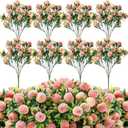 Daifunli 10 Pcs Fake Peach Branches 12.6 Inch Realistic Artificial Peach Fruits Bouquet with Leaves Fruit Decorations for Vase Home Decorations Baby Shower Party