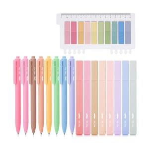 Mr. Pen Aesthetic 16 Pack Colored Gel Pens & 200 Sheets Sticky Tabs - No Bleed Highlighters for Bible Pages