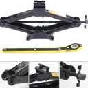 2 Set 2 Ton Scissor Jack for Car, with Hand Crank Portable Repair Tool Rust-Resistant for auto, SUV, Trailer, Station Wagon, by GENHAKON.