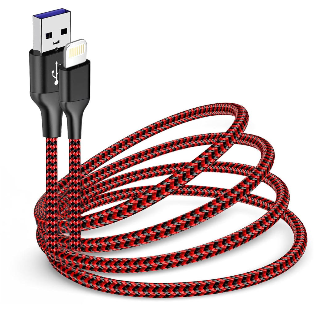 iPhone Charger Cable 2Pack 6FT, Nylon Braided Lightning Cable, [Apple MFi Certified] Fast Charging iPhone Charger Cord Compatible with iPhone 14 13 12 11 Pro Max XR XS X 8 7 6 Plus iPad and More