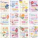 24Pcs Bible Verse Notepads,Mini Religious Pocket Notebooks Motivational Christian Small Inspirational Notepads Journals Gift Bulk Prizes for Kids Teacher School Home Travel Supplies (Bible flower)