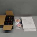 12 Set Paint and Sip Kit for Adults 8"x 10" Pre Drawn Canvas for Painting DlY Acrylic Paint Set with Brushes, 24 Colors(60ml, 2oz) for Date Night Party Supplies(Butterfly)