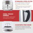 Elite Gourmet EC924 Electric Coffee Percolator, BPA Free, Keep Warm, Clear Brew Progress Knob, Cool-Touch Handle, Cordless Serve, 12-Cup, Stainless Steel