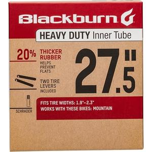 Set of 2  Blackburn 27.5" Schrader Heavy Duty Bicycle Inner Tube with tire levers and Luggage Bungee Cords
