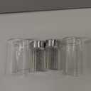 4-Light Bathroom Light Fixtures, Brushed Nickel Vanity Lights, Dimmable LED Bathroom Vanity Light Over Mirror, Modern Crystal Vanity Lights for Bathroom Bedroom Hallway (Cool/Neutral/Warm)