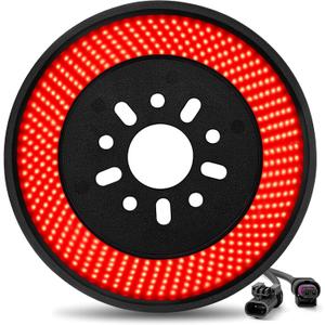 Spare Tire Brake Light for 2018-2025 Jeep Wrangler JL JLU Accessories, 405PCS LED Super Bright 3rd Third Brake Light, Plug & Play Wheel Light Red Ring Tail Light Easy Install Rear Brake Light