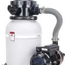 10 Inch Pool Sand Filter Pump for Above Ground Pools, 2220 GPH 1/4 HP Filtration System with 6-Way Valve, 30 lb Tank, Hose Adapters, 115V