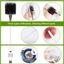 [3 Pack] Bottle Brushes, Stainless Steel Long Handle Water Bottle Scrub Cleaning Brush Set Including Straw & Lid Cleaner for Baby Bottles, Sports Cups, Coffee Mugs, Tumblers