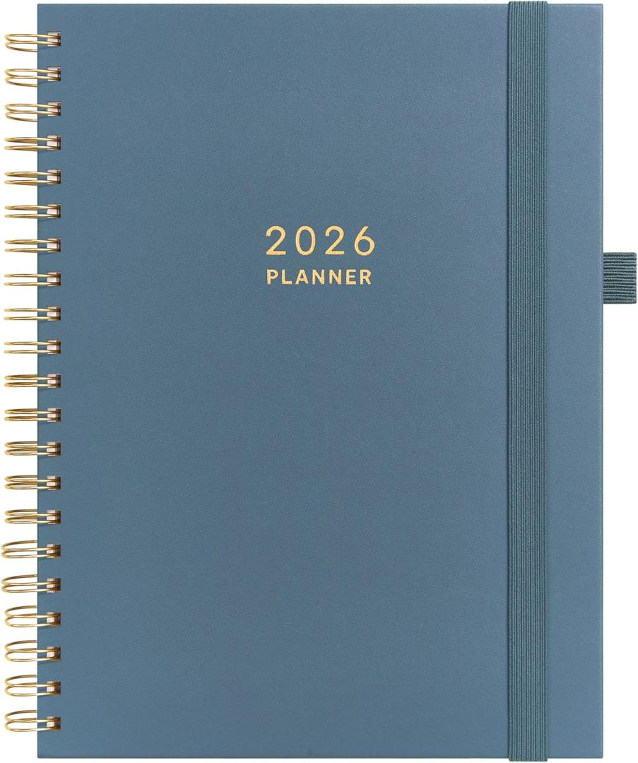 2 x And Per Se 2026 Planner, A4 Size-Daily, Weekly & 18-Monthly Planner, Daily Schedule, Monthly Tabs, 100 GSM Thick Paper(Dark Blue)