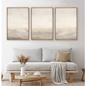 XLYFVLGF Vintage Abstract Landscape Wall Art Beige and brown Wall Decor Pictures Moody Neutral Tones Painting Modern Landscape Prints Artwork for Living Room Bedroom 16x24 Inch Set of 3