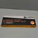 Glorious Wrist Pad/Rest - Compact - Black - Mechanical Keyboards, Stitched Edges, Ergonomic | 12x4 inches | 25mm/1in Thick (GWR-75) Compact (Black)