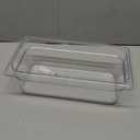 Carlisle FoodService Products Plastic Food Pan 1/3 Size 4 Inches Deep Clear