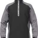 fit space Waterproof Golf Rain Jacket for Men 20K Performance Lightweight Rain Jackets for All Sports (X-Large, Grey-half-zip)