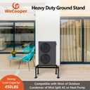 WeCooper Mini Split Ground Stand for 9000-24000BTU AC,Max Load 450LB Black