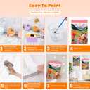 4 Pack Paint by Numbers Kits for Adults Beginners Framed Canvas, Adult Paint by Number Kit with Easel, Natural Abstract Landscapes Painting by Numbers for Beginners, Arts and Crafts for Decor 8x12inch