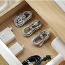 20Pcs Silicone Cable Straps Reusable Cable Management, Cord Organizer for Bundling Earphone, Phone Charger, Computer Cords, Cable Ties Wire Organizer in Home, Office, Kitchen, School (5 Colors)