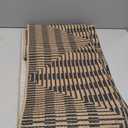 LIVEBOX Easy Jute Indoor Outdoor Rug 3x5, Washable Front Door Rug Indoor Entrance Non Slip Entryway Rugs, Black Neutral Modern Striped Carpet for Kitchen,Living Room,Mudroom