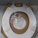 Mayfair Cassel Slow Close Toilet Seat, Easy Clean, Non Slip Premium Wood Seat, Easy Install, Made in USA, Round, White