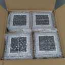 4x4 Solar Post Cap Lights: 8 Pack Fence Post Lights Outdoor 3000K with Clear Lampshade, IP65 Waterproof 10-12H Lasting and Easy Install for Backyard Deck Patio