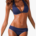 Womens Halter Padded Top Push up Bikini Set Two Piece Bathing Suit Medium