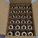 24 Pack Clear Frosted Boston Round Essential Oils Aromatherapy Glass Bottles Jar With Black Bamboo Eye dropper cap, 1oz