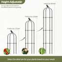 Garden Obelisk Trellis for Climbing Plants Outdoor - 69"(H), Rustproof Trellis with Adjustable Rings, Metal Plant Support for Potted Vines, Garden Trellis Use for Outdoor or Indoor(2 Pack)