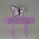 Maitys Memorial Stakes Grave Decorations for Mother's Day Cemetery Grave Plaque Stake Marker Metal Memorial Plaques Sympathy Waterproof Garden Cemetery Decoration Yard Outdoor(Butterfly)