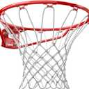 Spalding Regulation Size 18" Steel Basketball Rim with Net Included | Choose from Fixed or Breakaway | Replacement Rim for Indoor or Outdoor Hoop (Fixed - Standard - Red)
