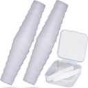 Enema Tube Hose Connector Adapter Polypropylene Step Fit for 7mm to 12mm Inner Diameter Tubes Leak-Proof Enema Kit Extension Joint, Hose Coupling Fitting, Replaceable Parts Pipe Extender, 2-Pack