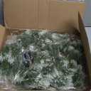 Pre Lit Snow Flocked Christmas Garland 6 ft Artificial Christmas Garland with Warm White 30 LED Light and Timer Frosted Faux Pine Winter Garland for Home Indoor Outdoor Mantel Seasonal Decor