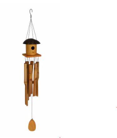 Bambeco 34in Birdhouse Bamboo Chime