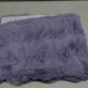 Pink White Rabbit Plush Area Rug for Bedroom Living Room Sofa,5'x8' Faux Fur Fluffy Shaggy Rectangular Square Rug for Kids Teen Girls Room,Furry Carpet Rug for Nursery Baby Room Decor for Teenage, Purple