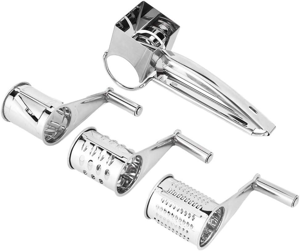 TARSHYRY MultiFunction Stainless Steel Cheese Grater Hand Cranked Rotatable Cheese Cutter Slicing Tool for Soft and Hard Cheese, Chocolate, Nuts, Parmesan, Pistachio, Almonds