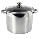 Heuck 16 quart Stock Pot with Glass Lid, Silver