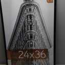 MCS Trendsetter 24x36 Poster Frame Black High-Gloss, Vertical & Horizontal Wall Hanging Large Picture Frame for Photos, Posters & Art Prints (1-Pack)