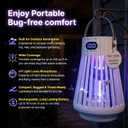 Zap Zone Defender Bug Zapper Outdoor Indoor, Rechargeable Mosquito Zapper with UV Light USB-C Electric Insect Trap Mosquito Repellent Outdoor Patio Camping Traps 3 Modes IPX5 Water Resistant Lantern