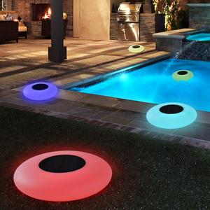 Swimming Pool Lights Solar Floating Light with Multi-Color LED Waterproof Outdoor Garden Lights 1pc