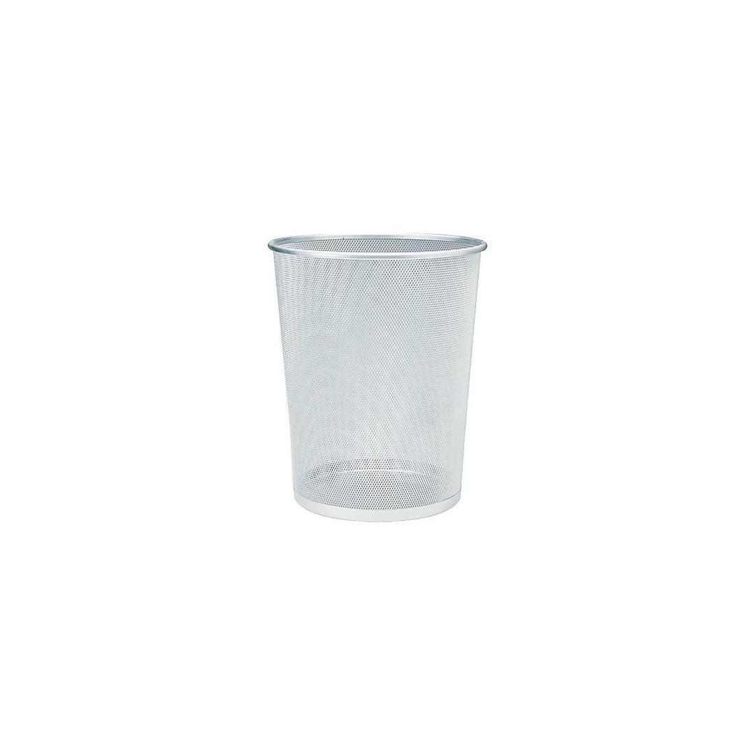 Rubbermaid Commercial Products Concept Collection Mesh Metal Trash Can 5-Gallon Fits Under Desk Silver Wastebasket for School/Office/Home/Bathroom (Pack of 1)