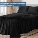Royale Linens 100% Organic Cotton Full Flat Sheet Only - Super Soft - Percale Top Sheets - Full Flat Sheet Sold Separately - Breathable, Cool & Crisp Black Sheets Only (81" x 96", Black)