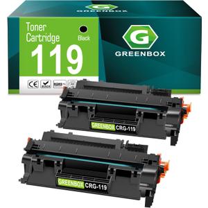 GREENBOX 119 Black Toner Cartridge Replacement for Canon 119 3479B001 Toner Cartridge for imageCLASS MF6160dw MF414dw MF5950dw MF5880dn MF5850dn MF416dw LBP253dw LBP6300dn MF5960dn Printer, 2-Pack