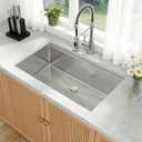 30-Inch Undermount Kitchen Sink - Stainless Steel Single Bowl Workstation With Ledge, 16 Gauge, Single Bowl Kitchen Sink with Accessories (30 x 19 x 10 Inch)