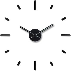 Presentime & Co Large Frameless DIY Wall Clock for Modern Home/Office Decoration, Silent no Ticking, Night Glow. Wall Dcor for Living Room, Dining Room, Kitchen, Bedroom, Class Room, Office Space.