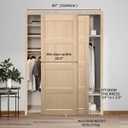 Bypass Sliding Door Hardware 60", Bypass Wardrobe Closet Door Track Set, Smoothly and Quietly, for 2 Door System, XC47-60"