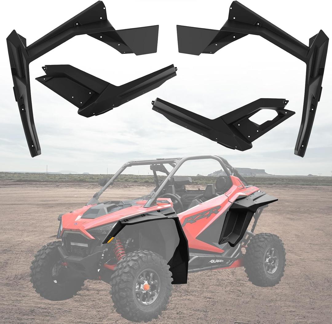 Fender Flares for RZR PRO XP/XP 4 2020-2023, Front & Rear Heavy Duty Wider Mud Flaps Kit for 2022+ PRO R/Turbo R/Turbo R 4, Extended Exterior Accessories (Replace #2884685)