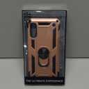 IKAZZ for Galaxy A10e Case with Screen Protector,Military Grade Shockproof Heavy Duty Protective Phone Cover Pass 16ft Drop Test with Magnetic Kickstand Car Mount Holder Rose Gold