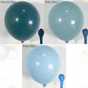 PartyXpress 141PCS Dusty Blue Balloon Arch Garland Kit with Peacock Pastel Blue Balloons for Baby Boy Shower, Bridal Shower, Wedding Party, Gender Reveal, Birthday Decor