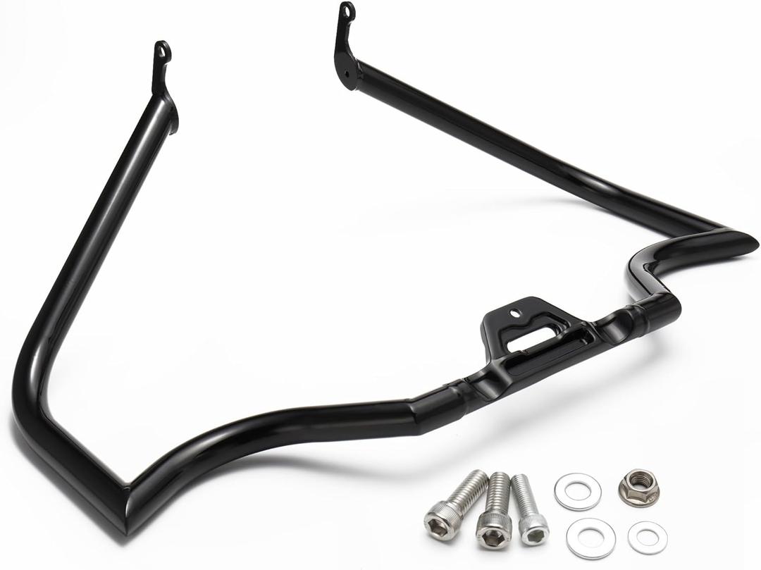 MoKitDora Meathook Crash Bar Engine Highway Guard for 2018-Later Harley Softail Low Rider Sport Glide Street Bob Heritage Fat Bob Fat Boy Breakout Silm Models, Gloss Black